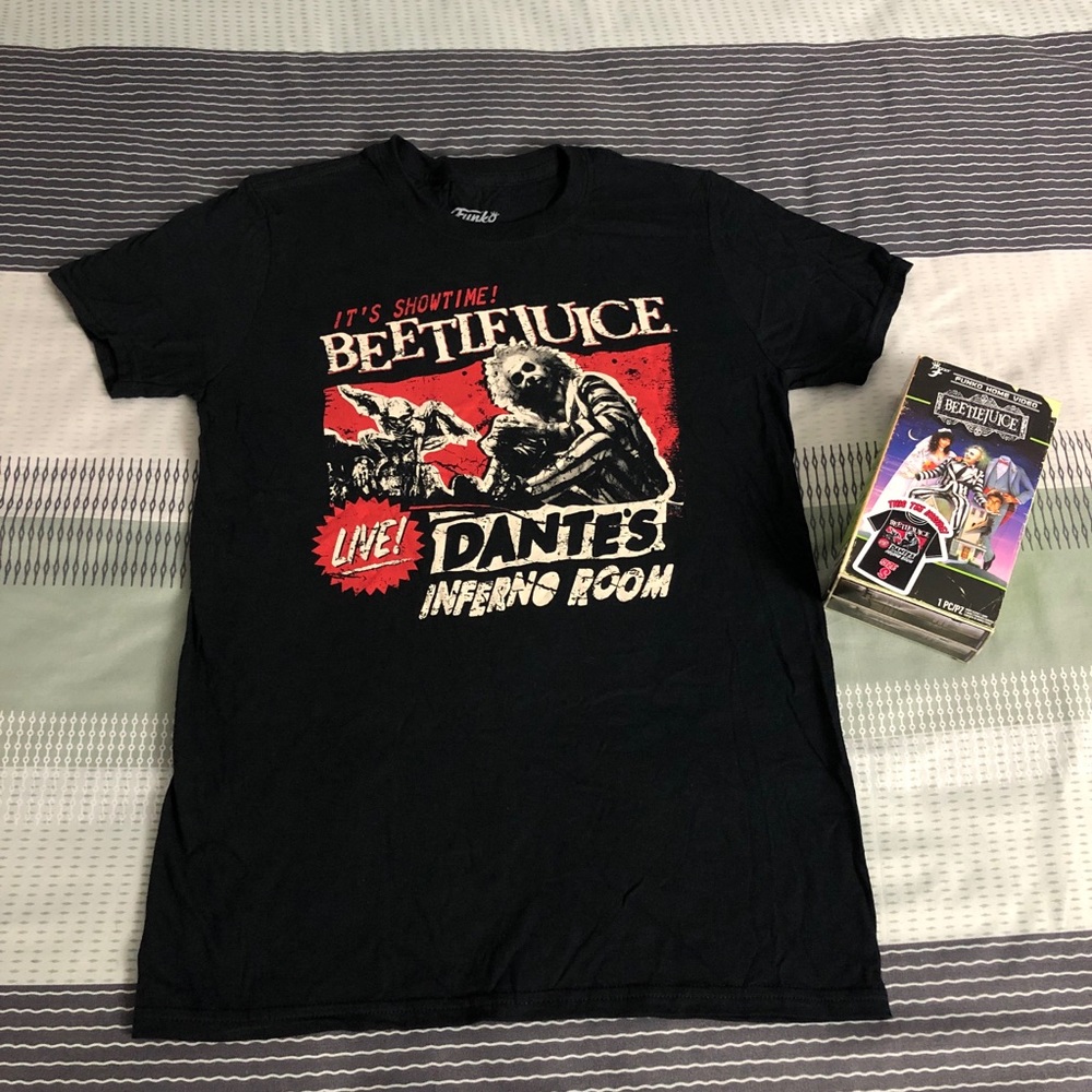 Funko Beetlejuice shirt In VHS box Size small